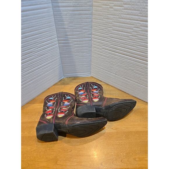 Ariat Desert Diva Leather Western 10023077 Youth Size 5 Colorful Embroidery - Picture 2 of 11